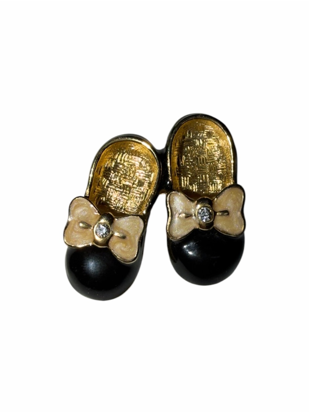 Gold tone Mary Jane Shoe Brooch Dressy and Preppy